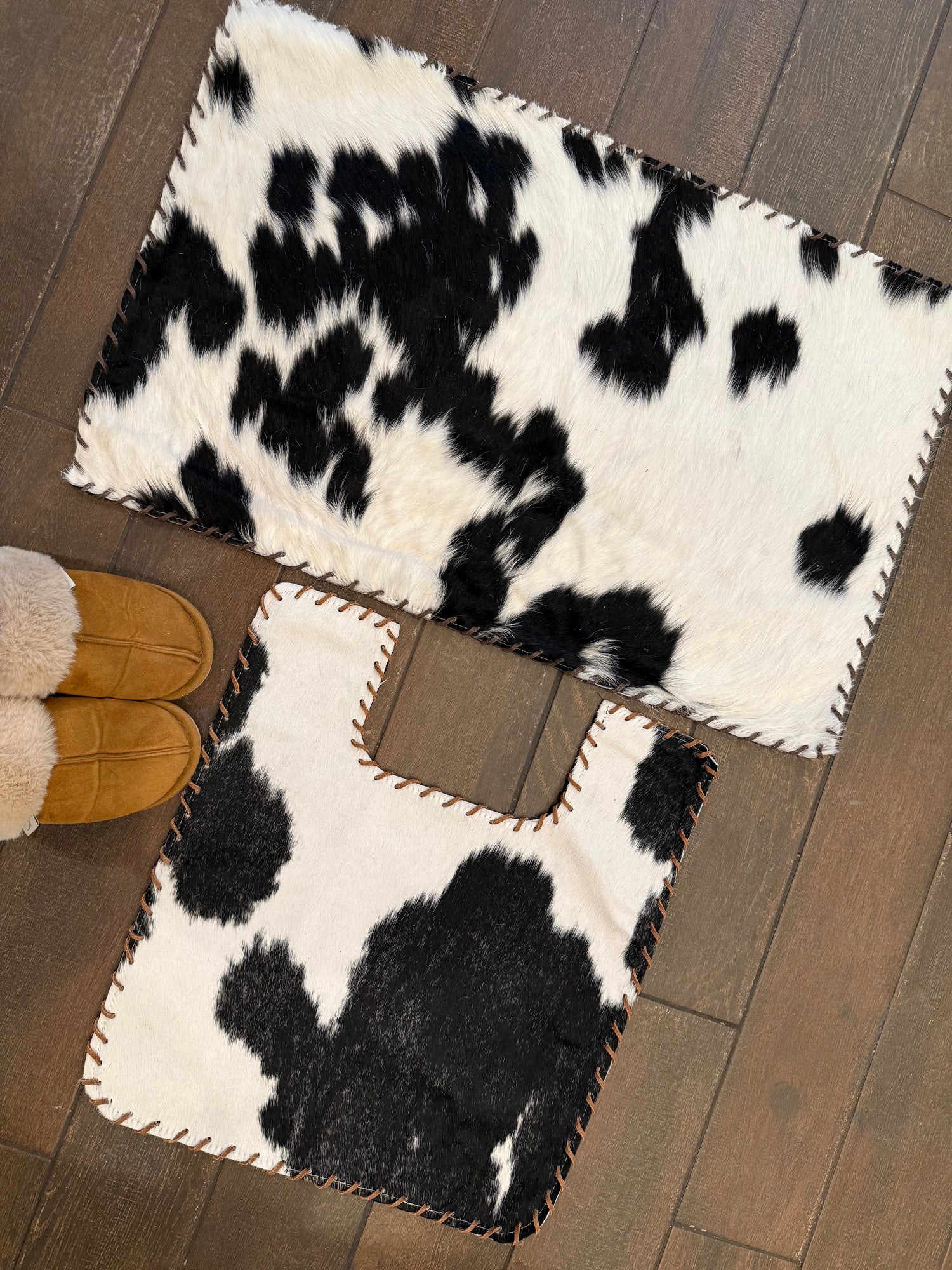 cowhide bath rugs