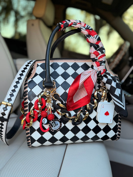 “Ace&Spur” tooled leather speedy (L)