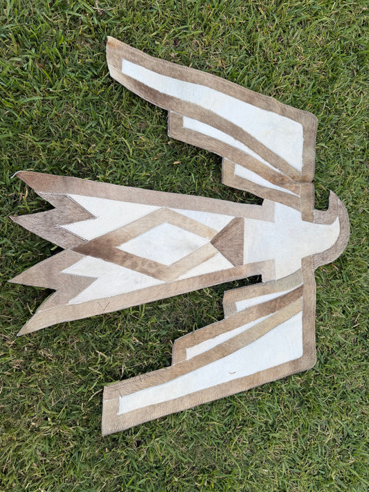 Thunderbird cowhide rug