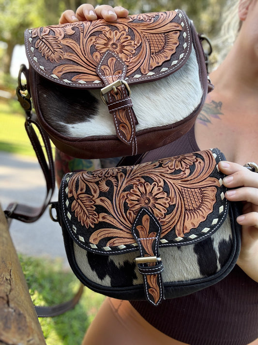 Cute purse tooled leather