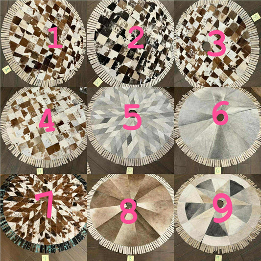 53” cowhide tree skirt - fringe