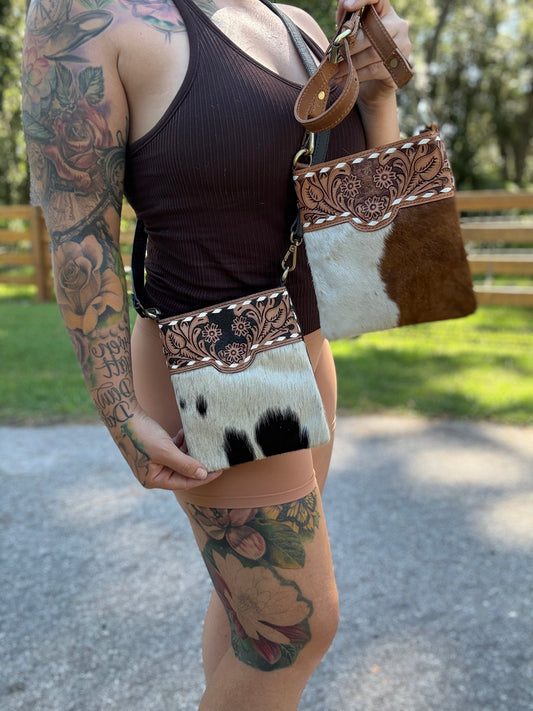 Tooled crossbody