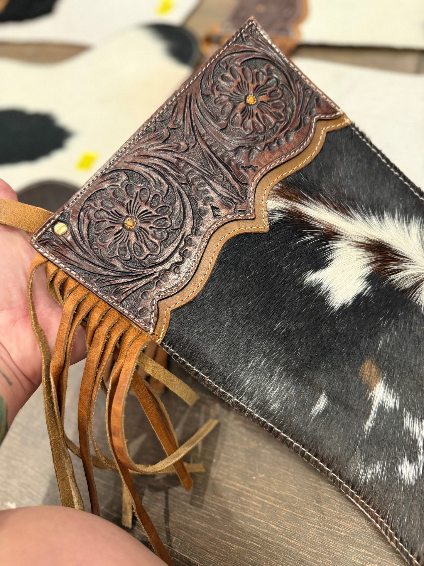 Cowhide 18” stockings! Does not include engraving. Read description