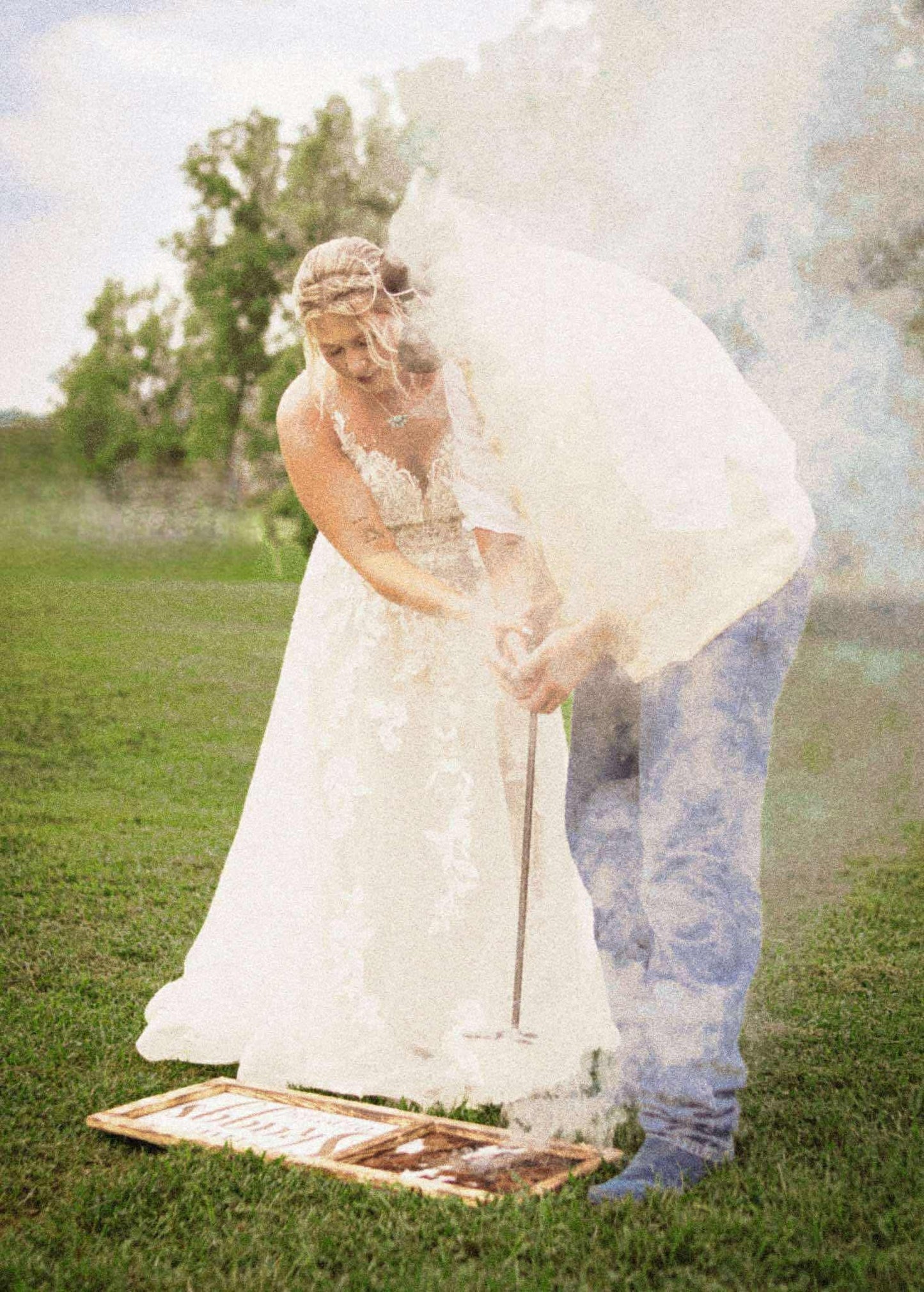 Branding cowhide sign