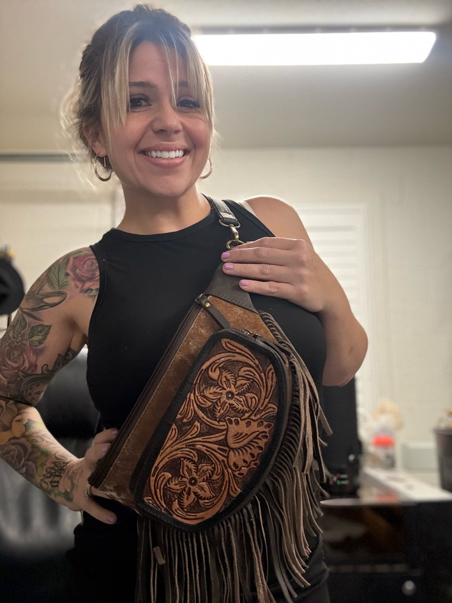 Fringe bum bag
