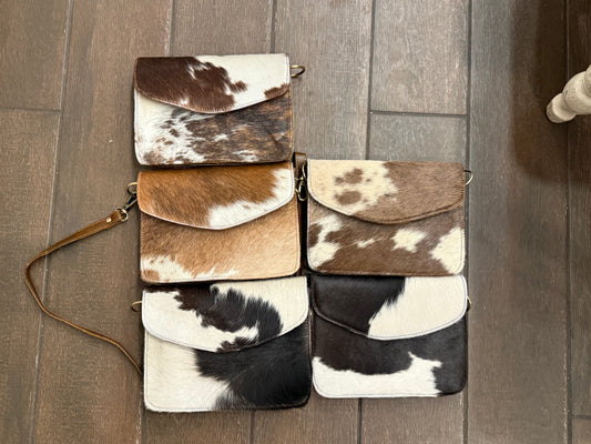Cowhide purse