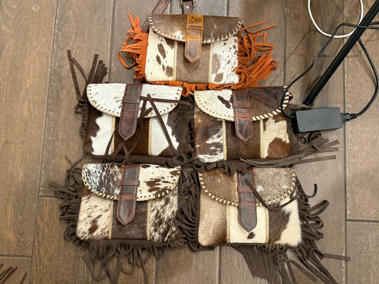 Cowhide purse