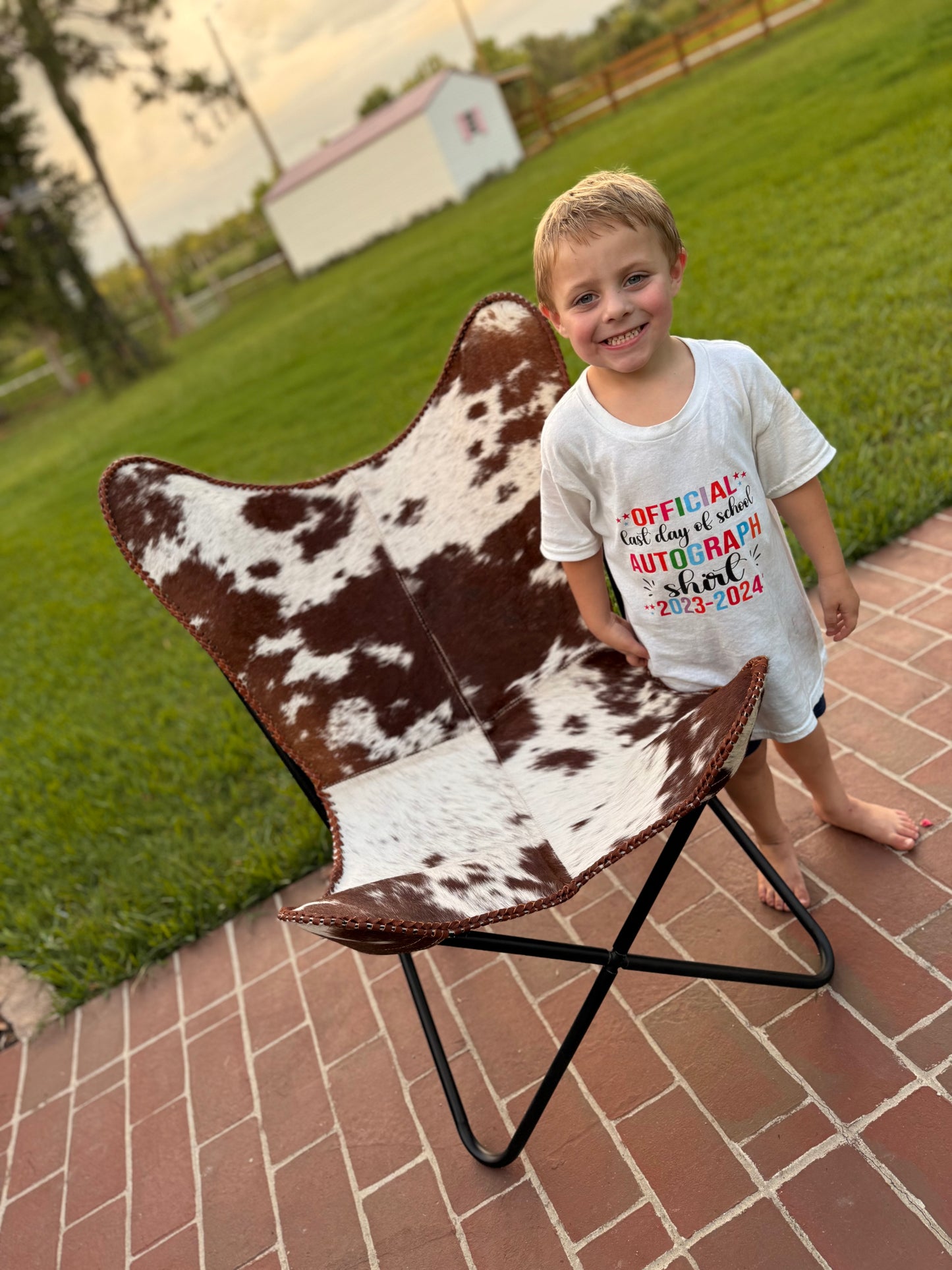 Cowhide chair