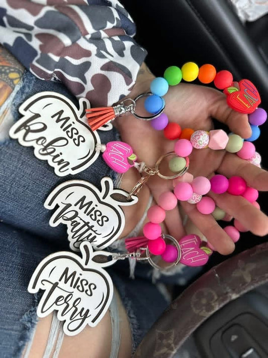 Personalized teacher bracelet 