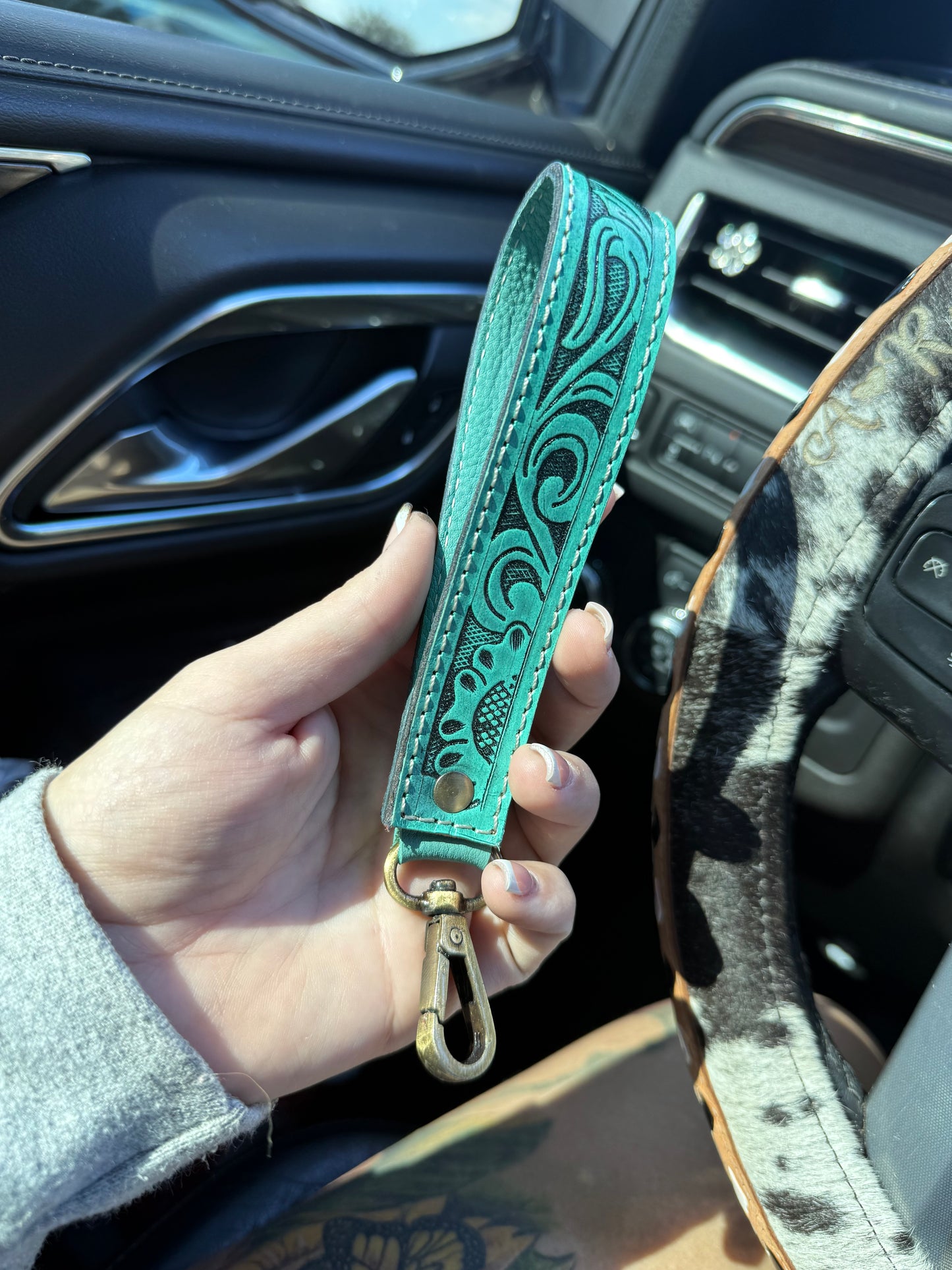 Teal Key wristlet