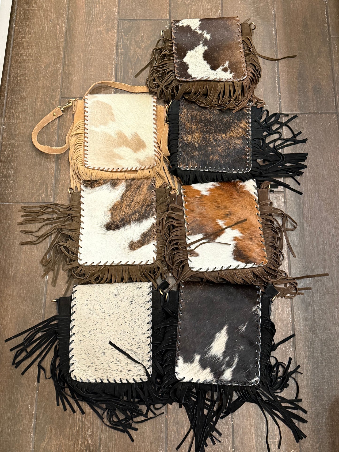 Cowhide purse