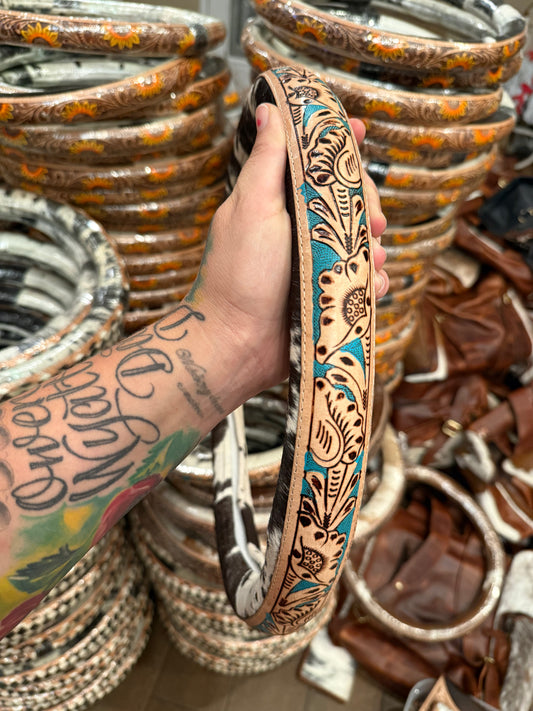 15.25” tool, leather cowhide steering wheel cover please read the description before purchase