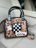 “Royal Flush” tooled leather speedy (mini)