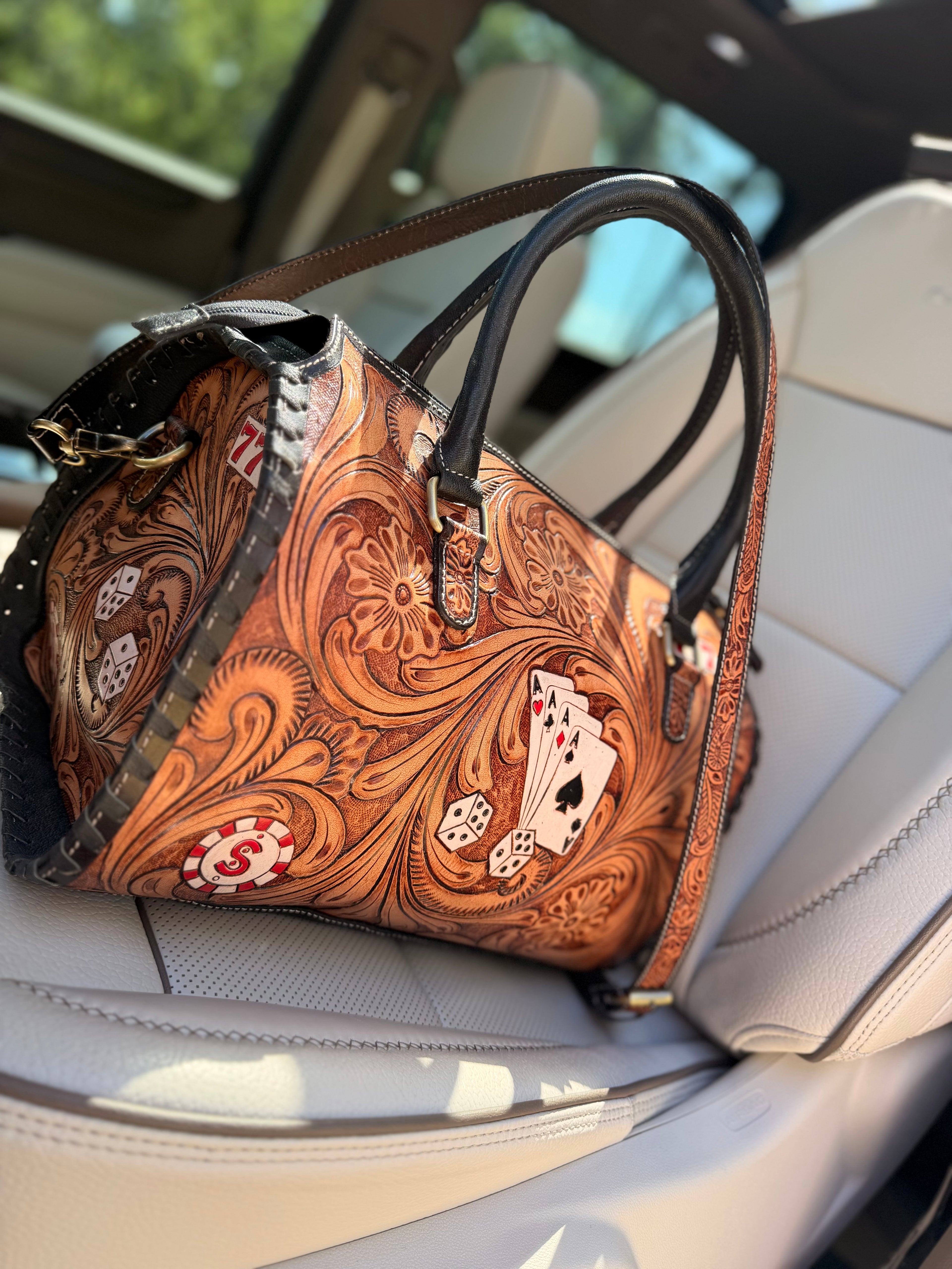 "The Gambler" speedy bag large - by the Painted Porches