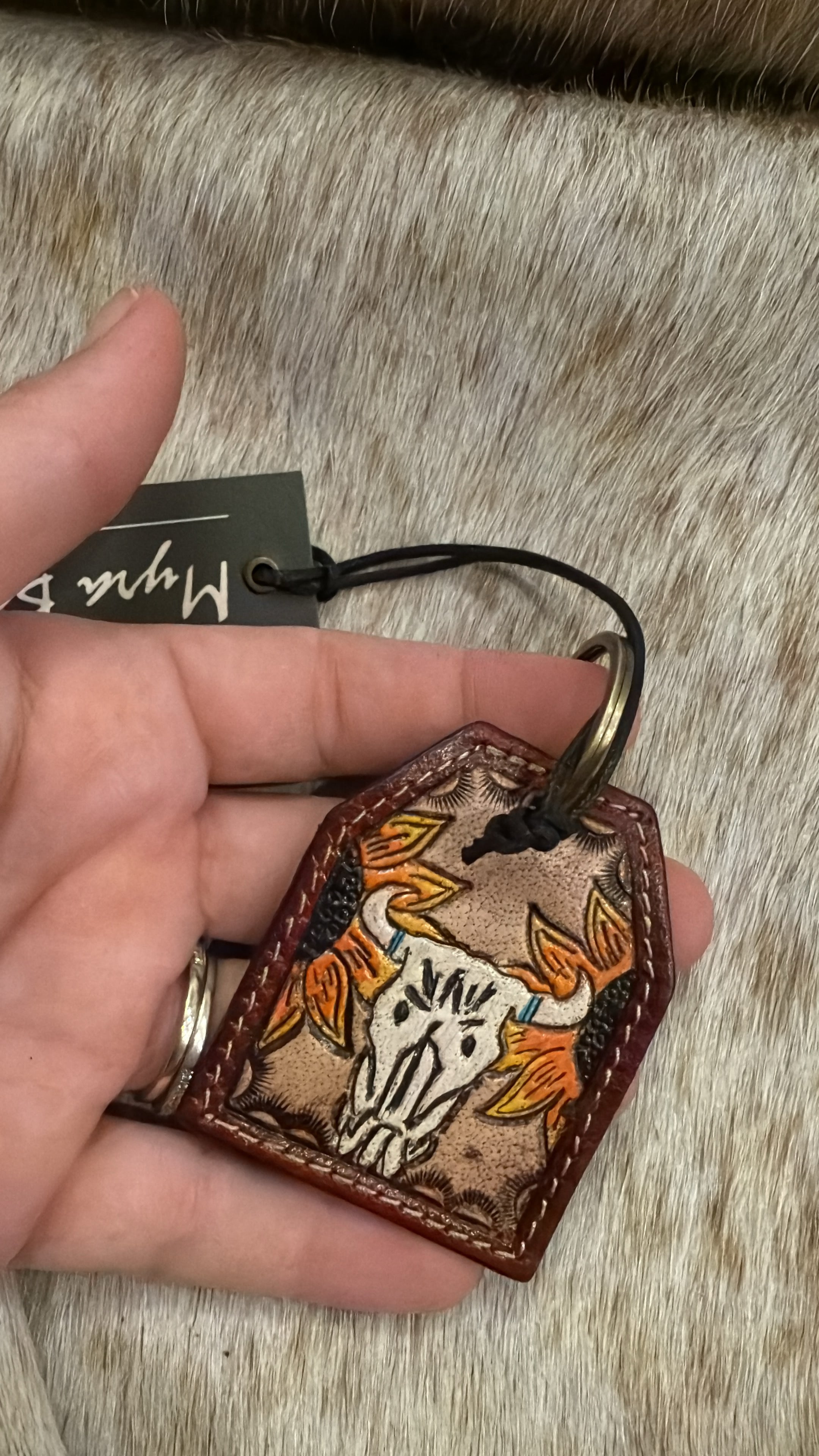 Multicolor - Patua Handpainted Wooden Keychain 69