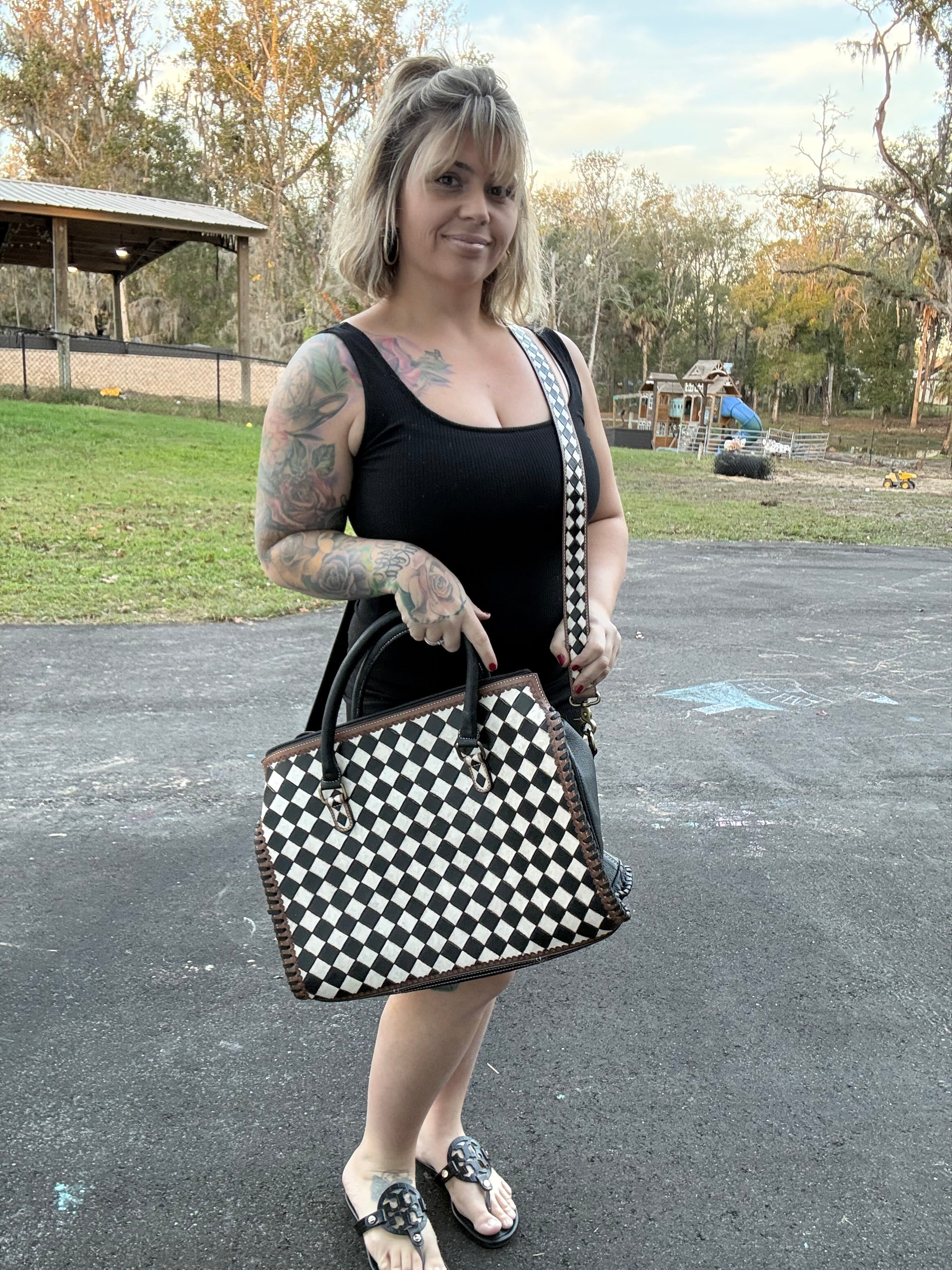 Large structured satchel / tote