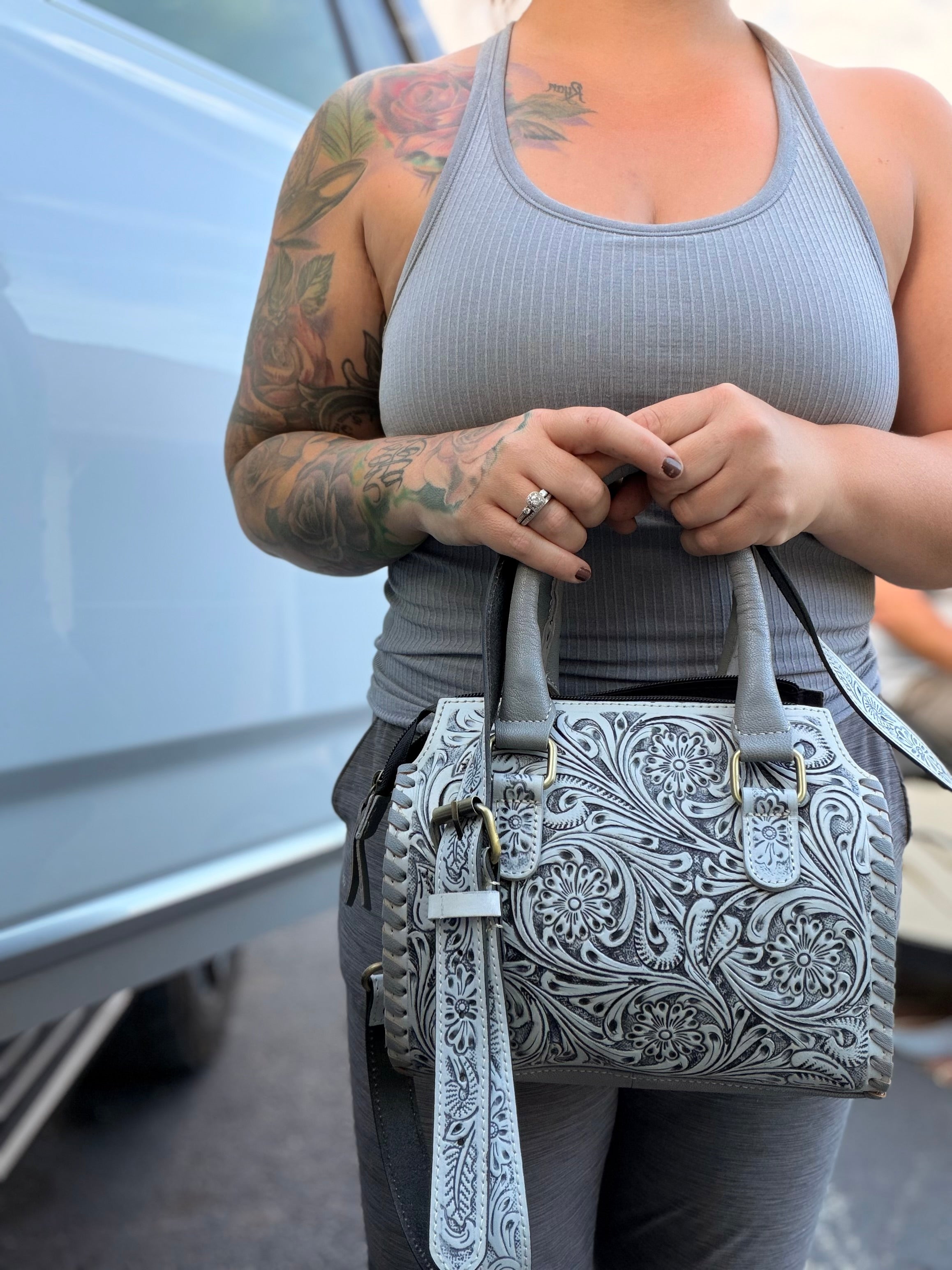 Grey slate speedy bag small