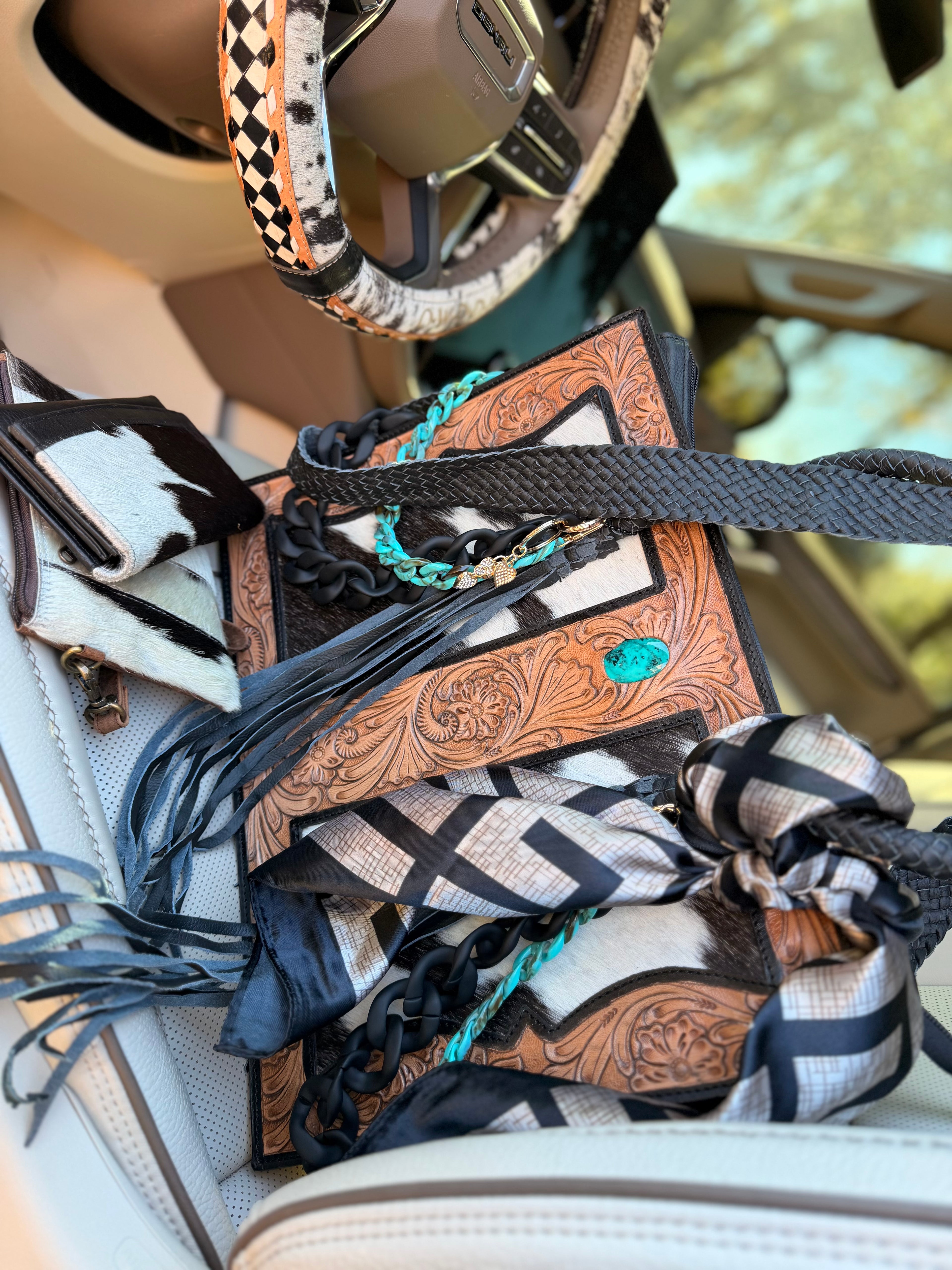 “The Ranch Queen” - classy/tooled leather tote