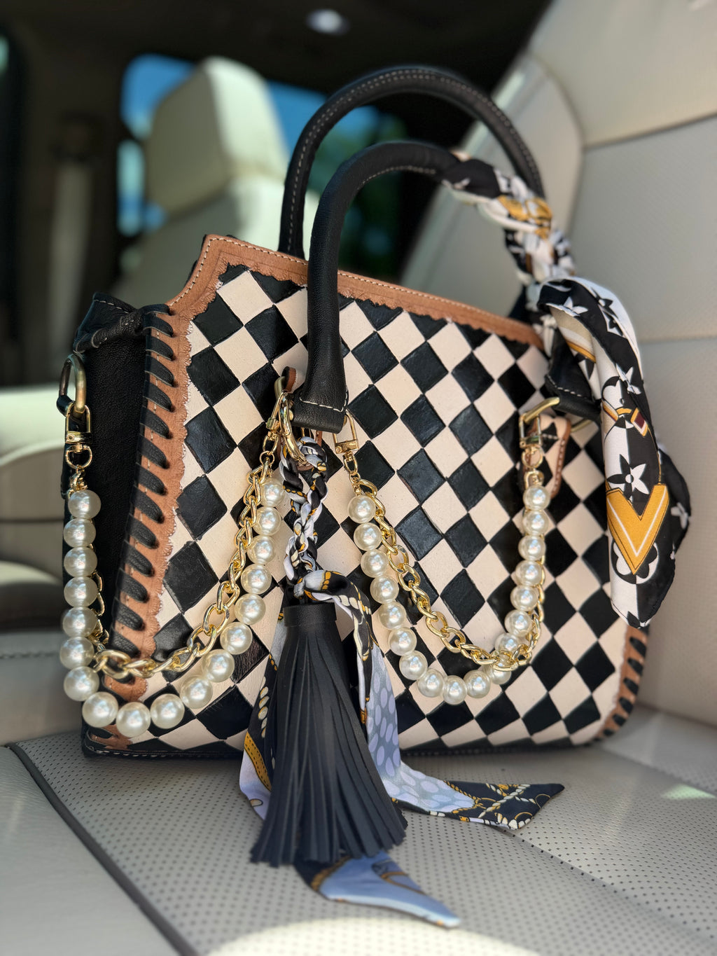 Classy checks soft back Medium Speedy bag set. read description