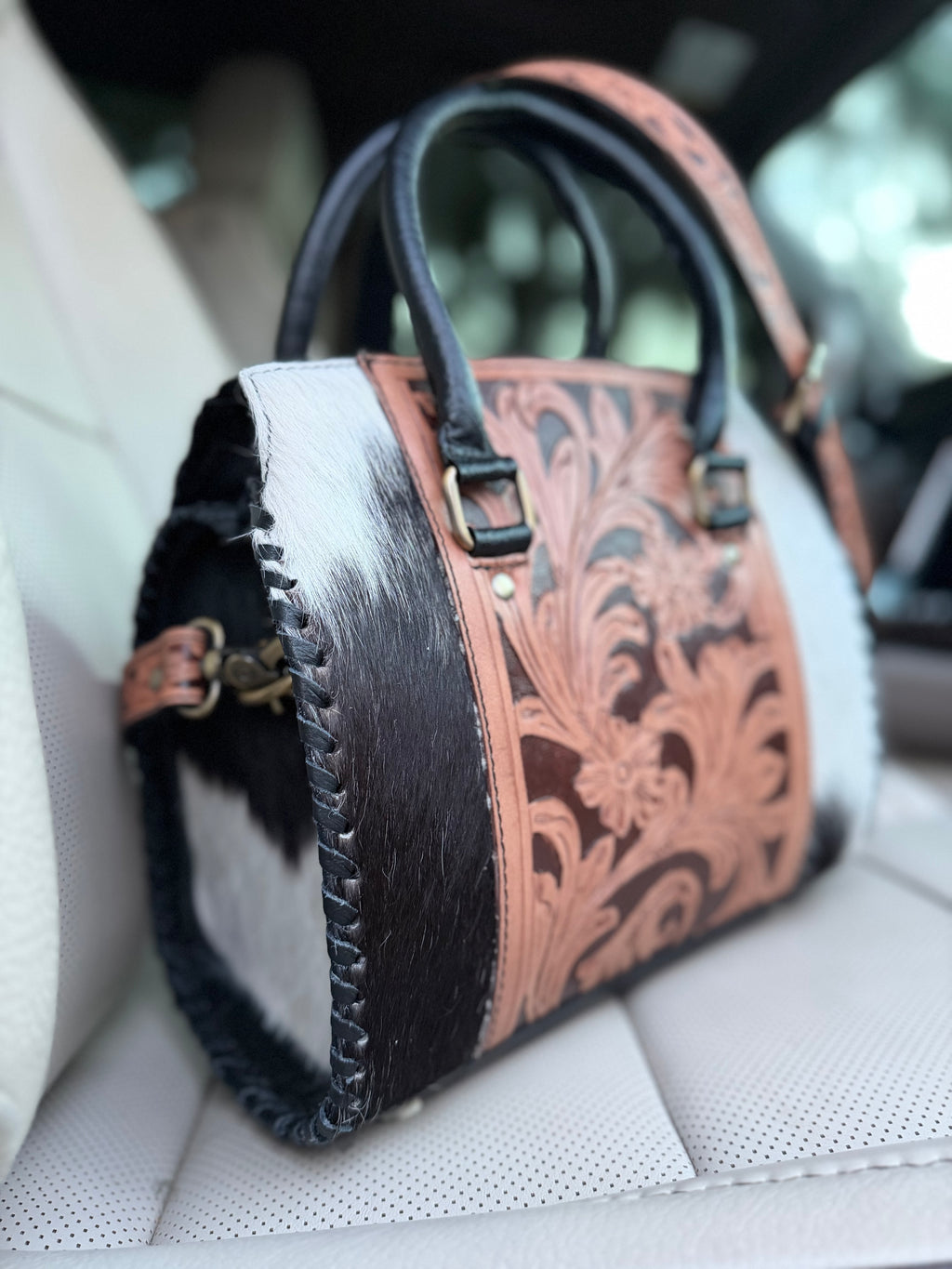 Cowhide - tooled leather speedy (M)