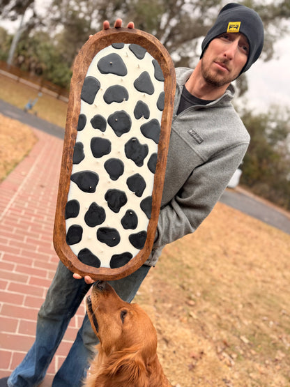 long oval cow candle