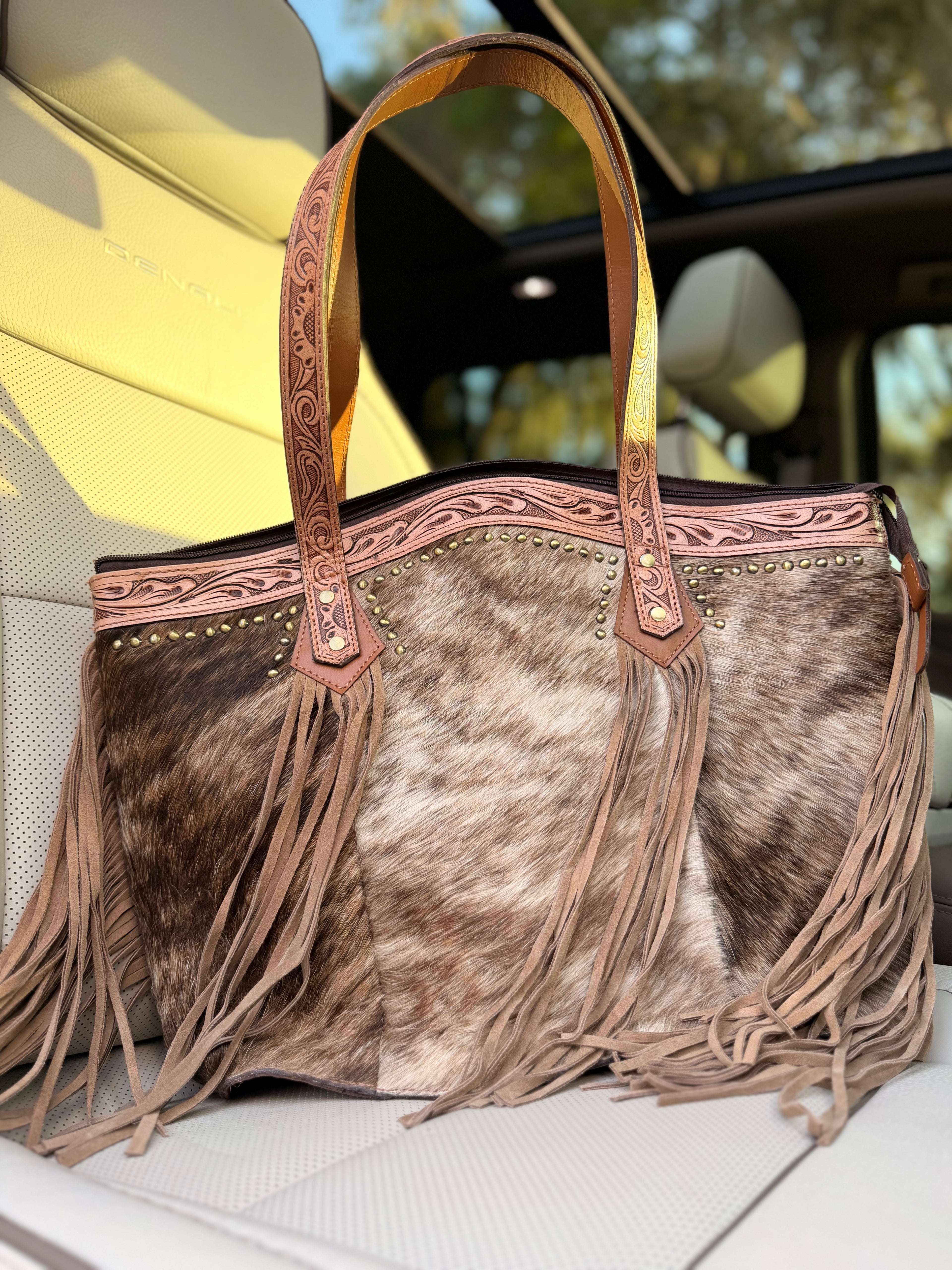 “Hazel” Brindle satchel by the Painted Porches