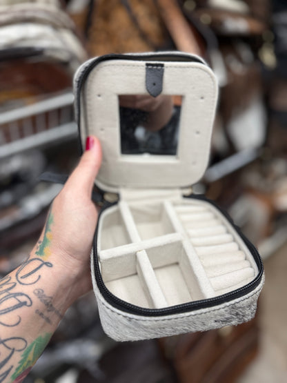 Tooled leather / cowhide Jewelry box