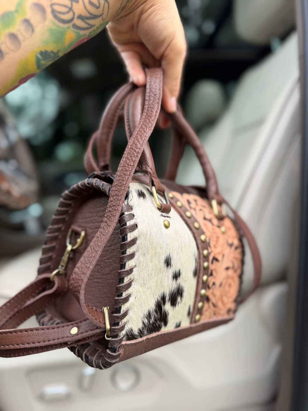 tooled leather speedy (mini)