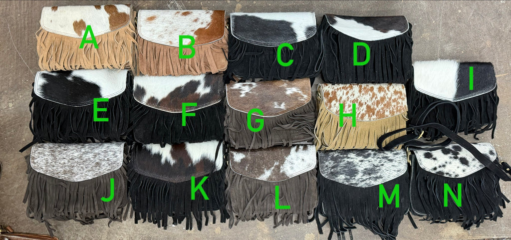 HALF OFF authentic cowhide fringe  CLEARANCE BAGS