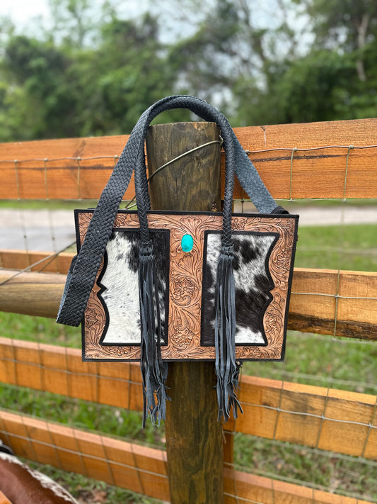 Cowhide purse