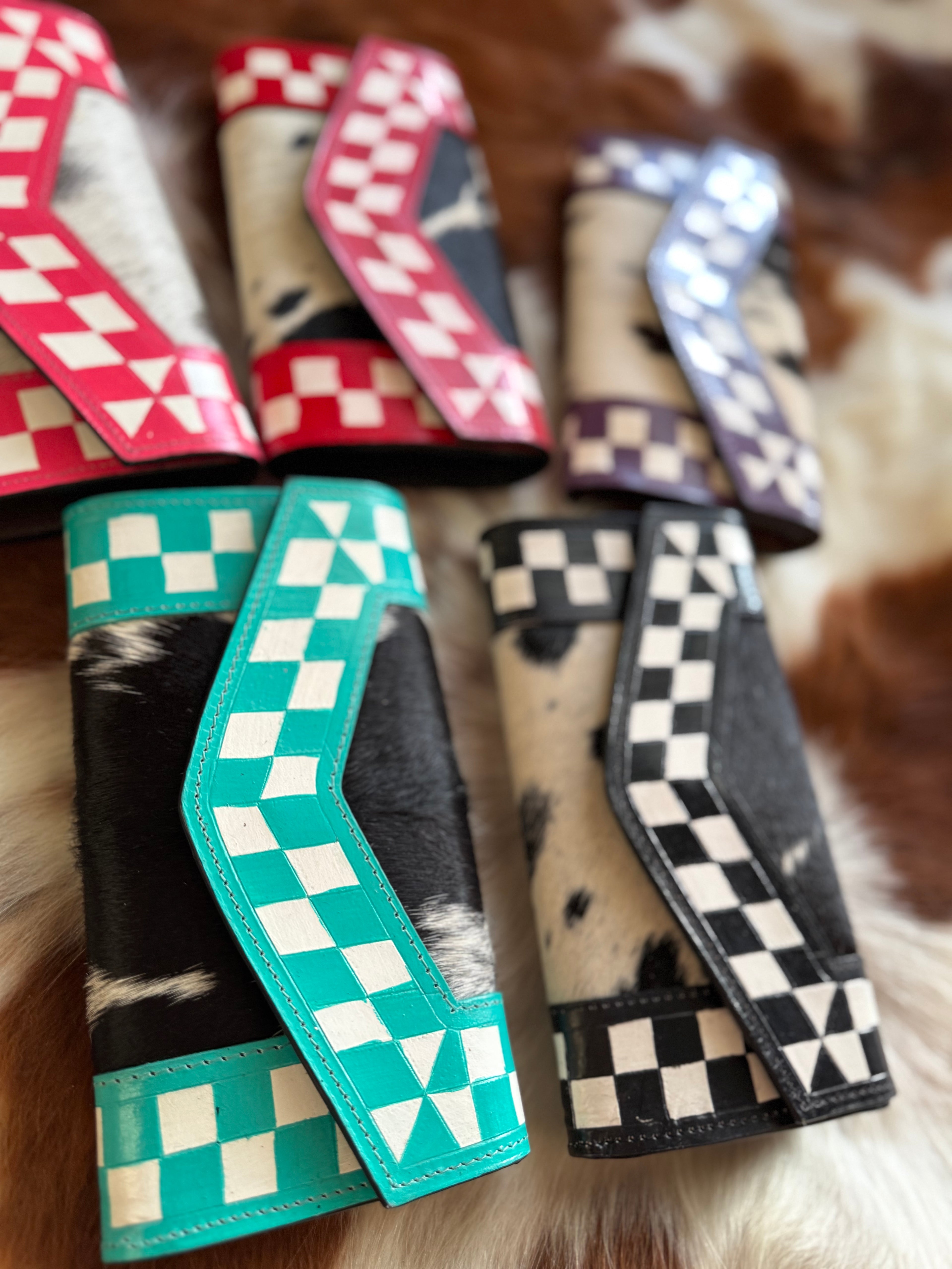 Checker wallet wristlet