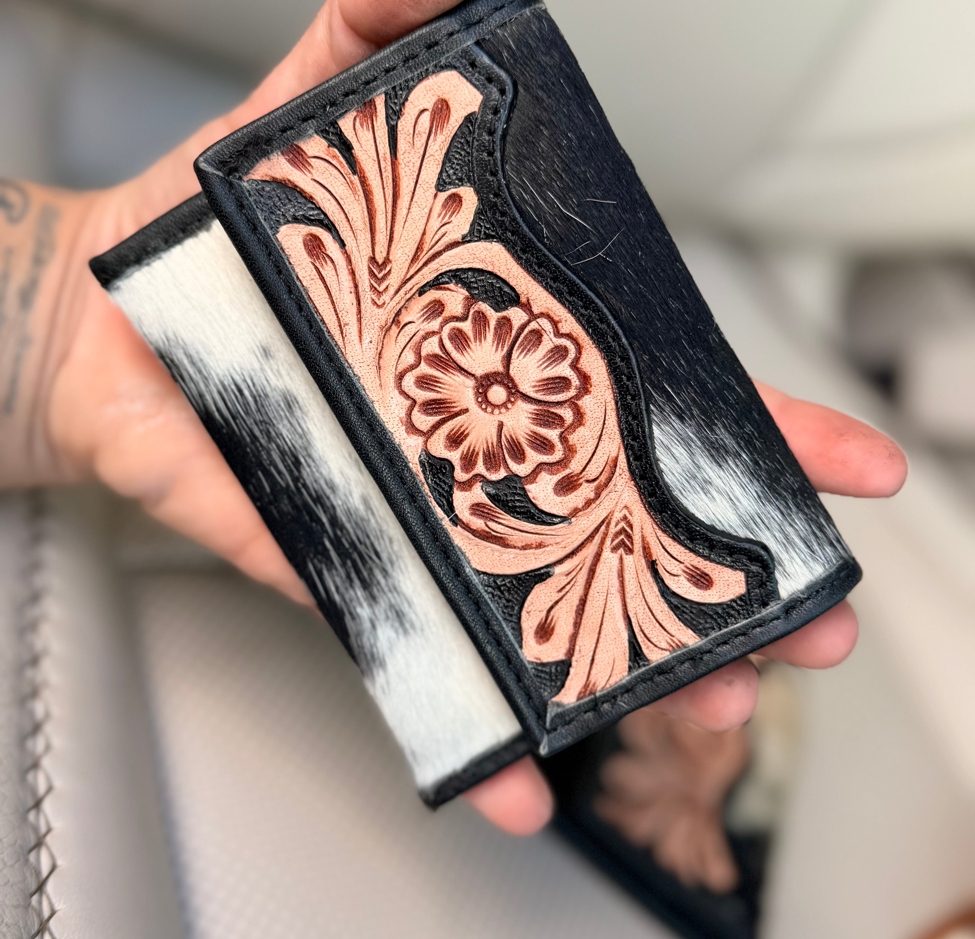 Tooled leather Card holder