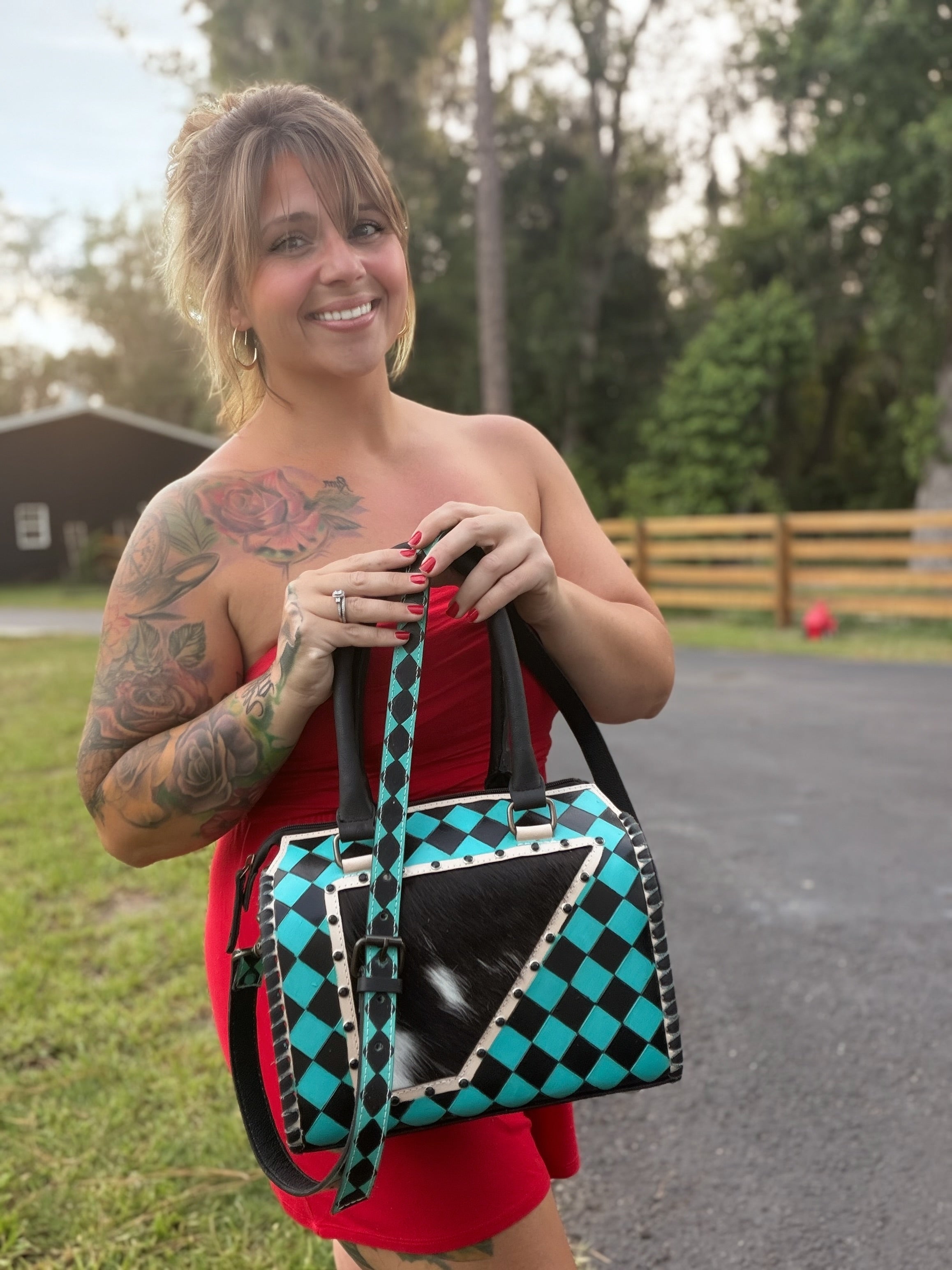 “♠️ The Turquoise Jackpot ♠️” tooled leather speedy (M)
