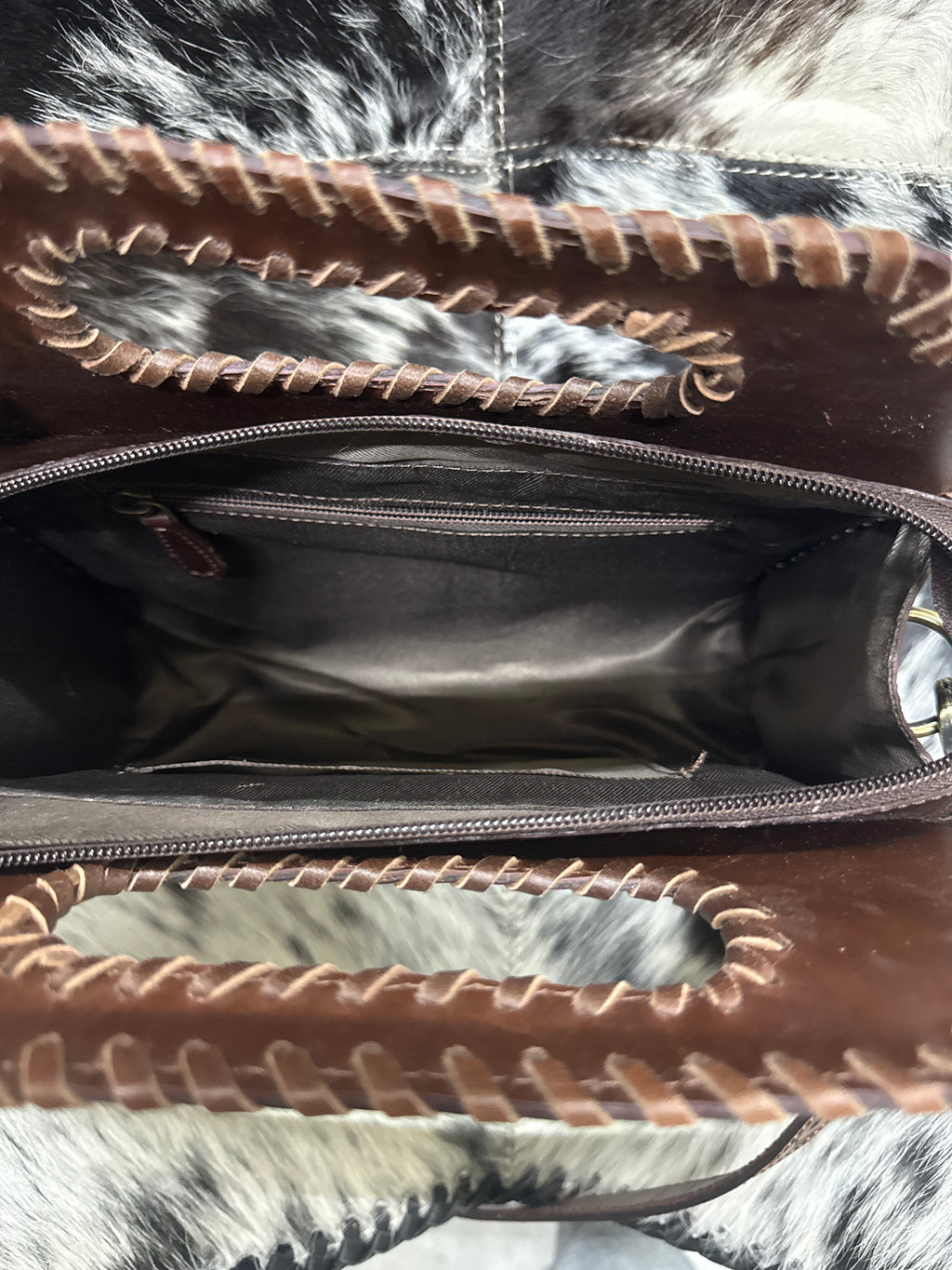 Floral tooled leather purse