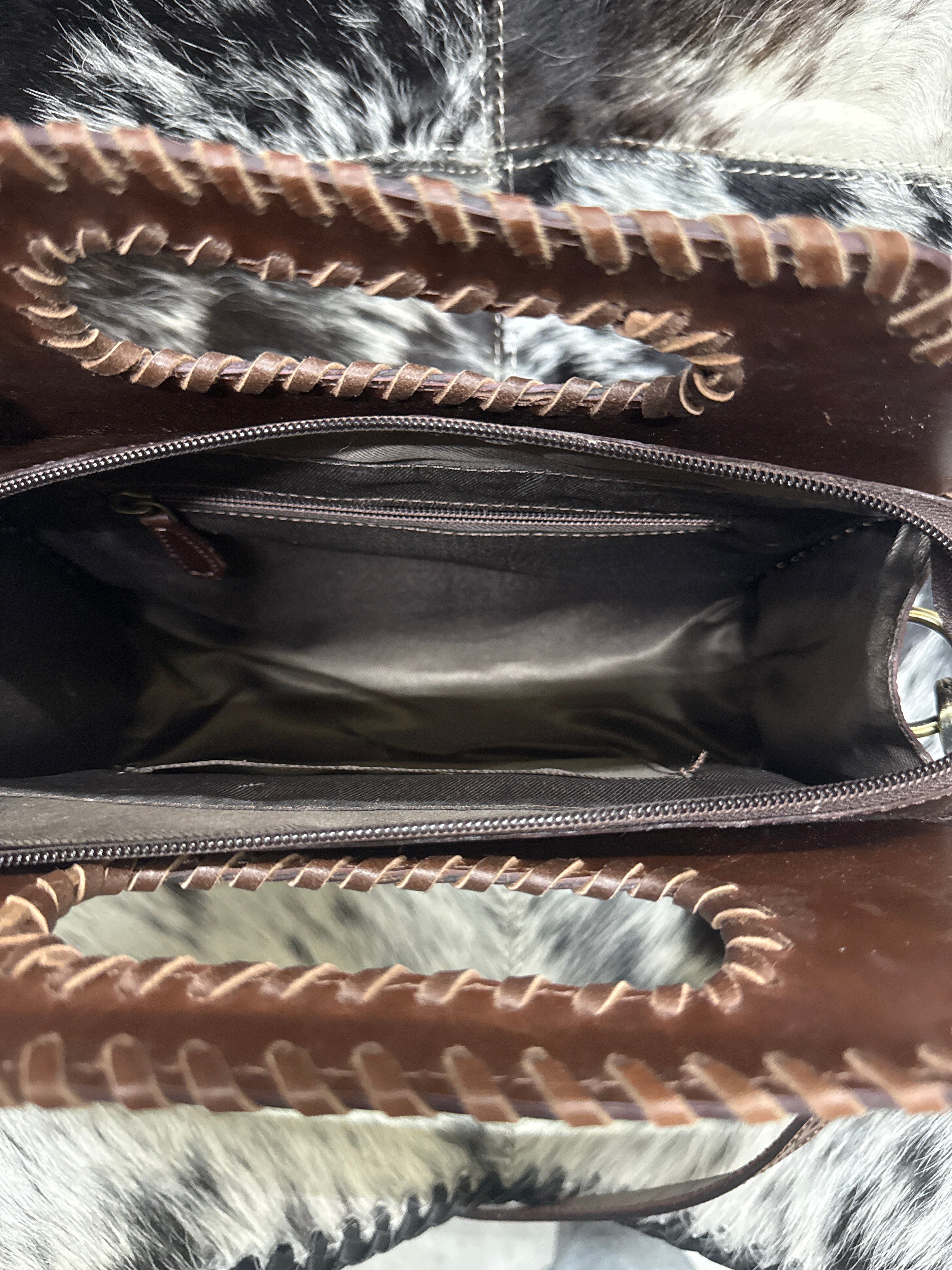 Floral tooled leather purse