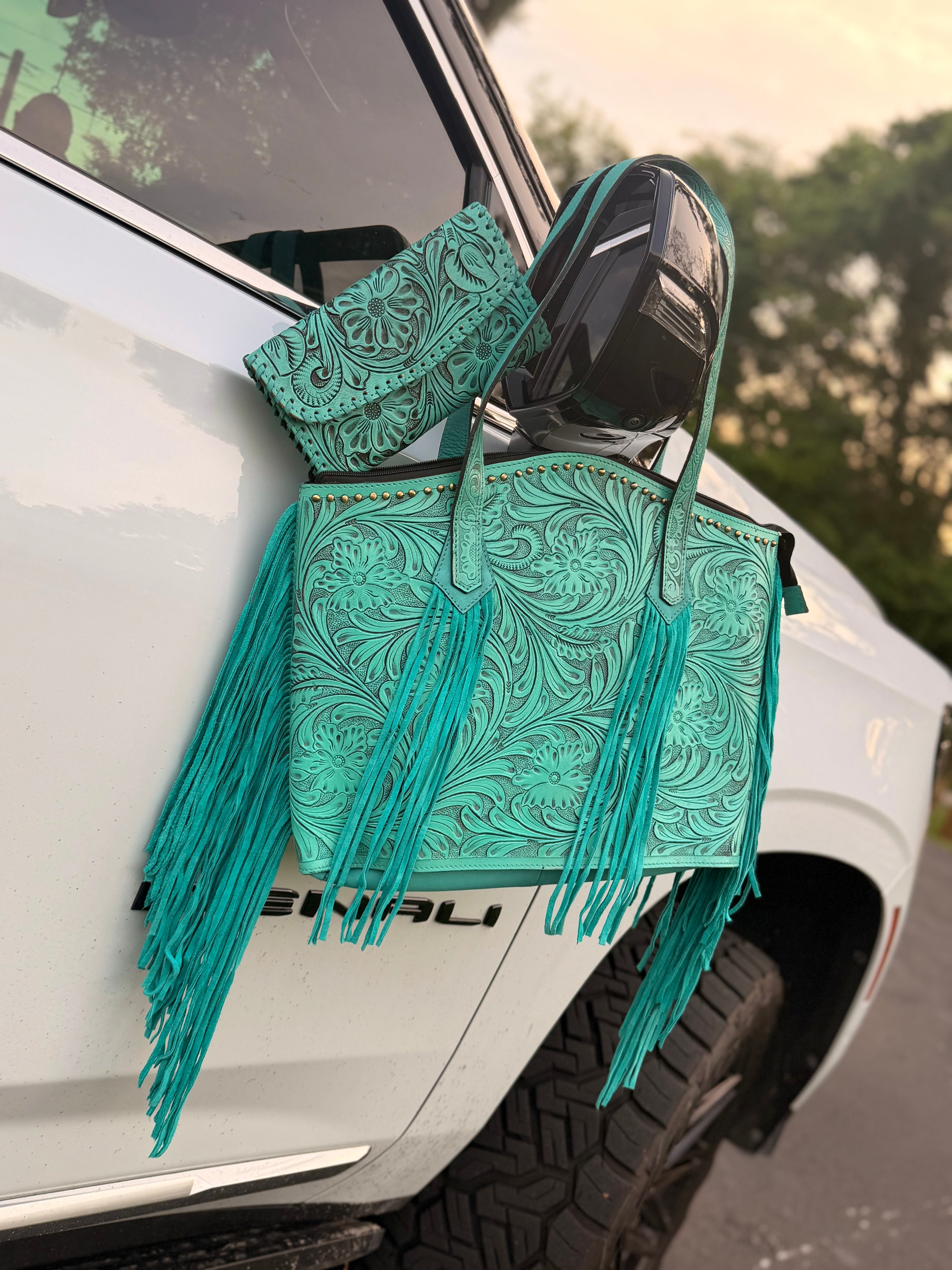 “The Tiffany” wallet and satchel by the Painted Porches
