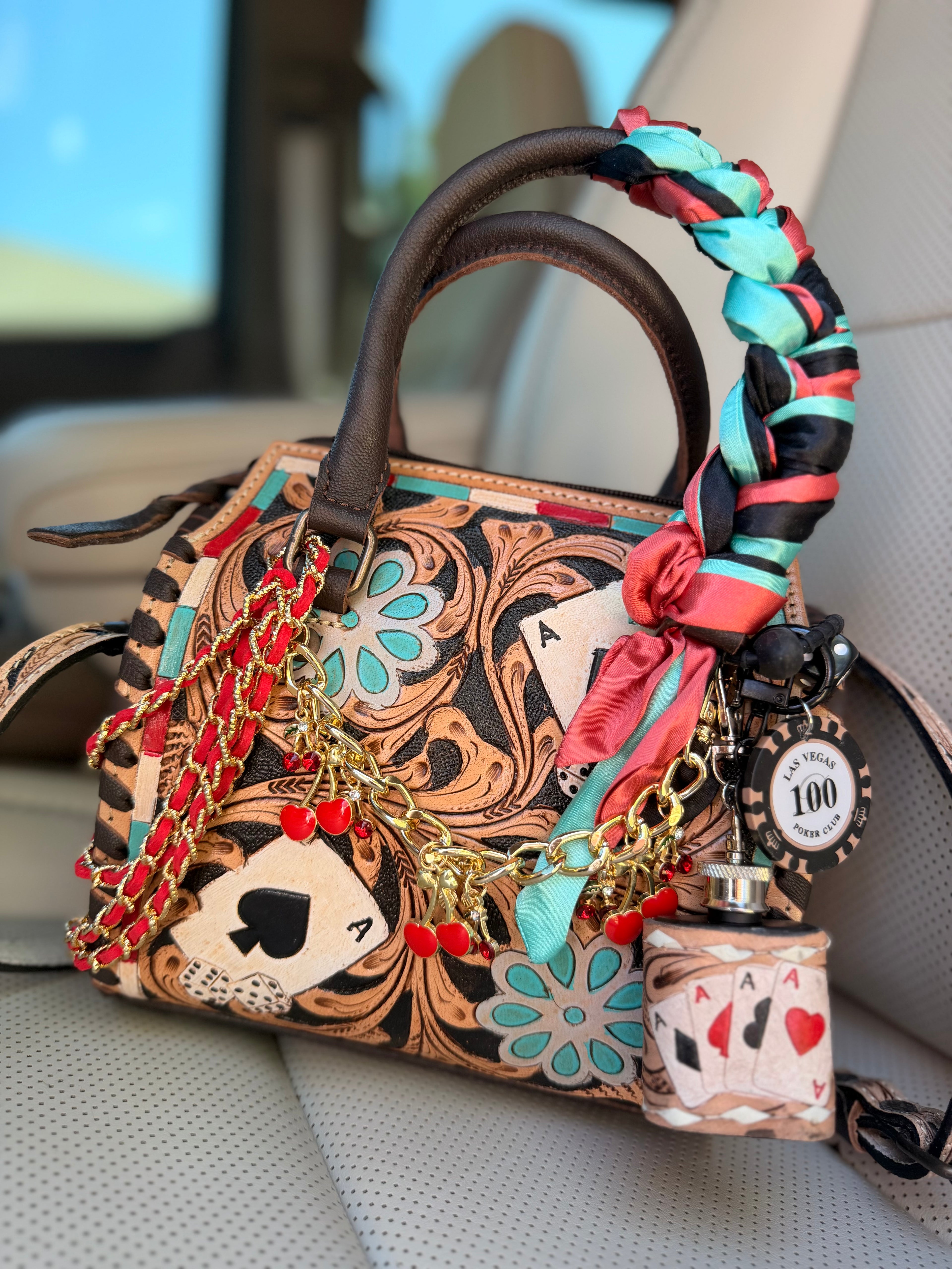 "Sweet Lucky Charm" - tooled leather speedy (mini)