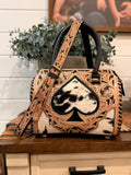 “The Dixie Spade” - cowhide and tooled leather speedy (M)
