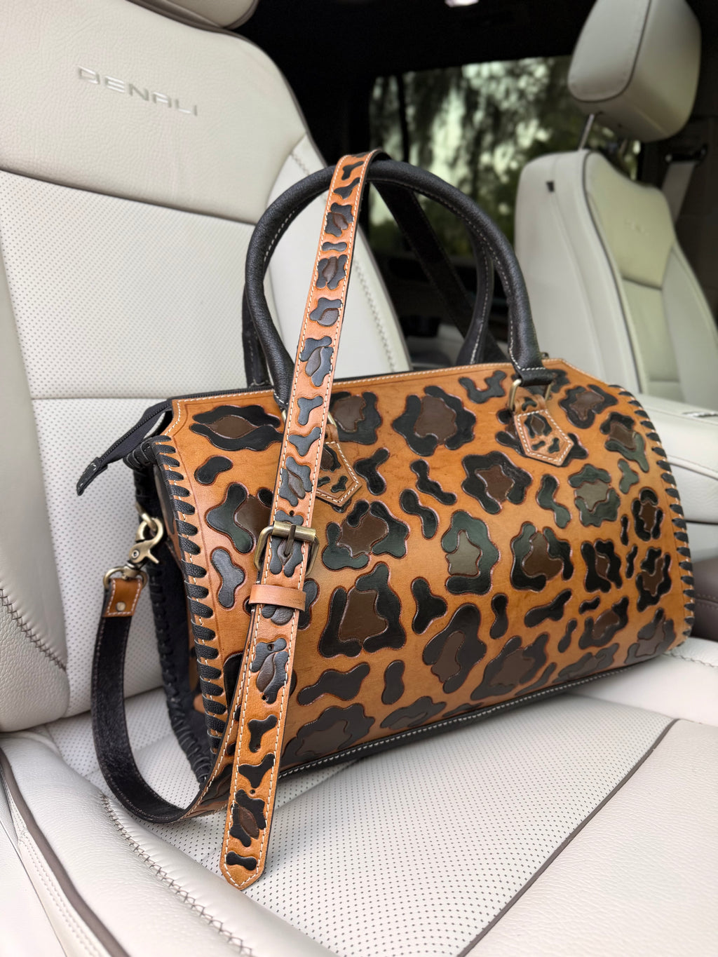 Cheetah (large print) speedy bag large - exclusively for the Painted Porches
