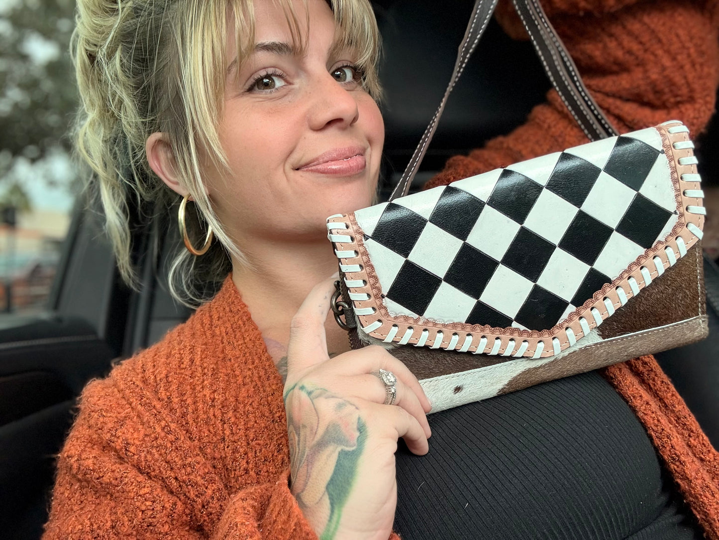 Cross body wallet clutch