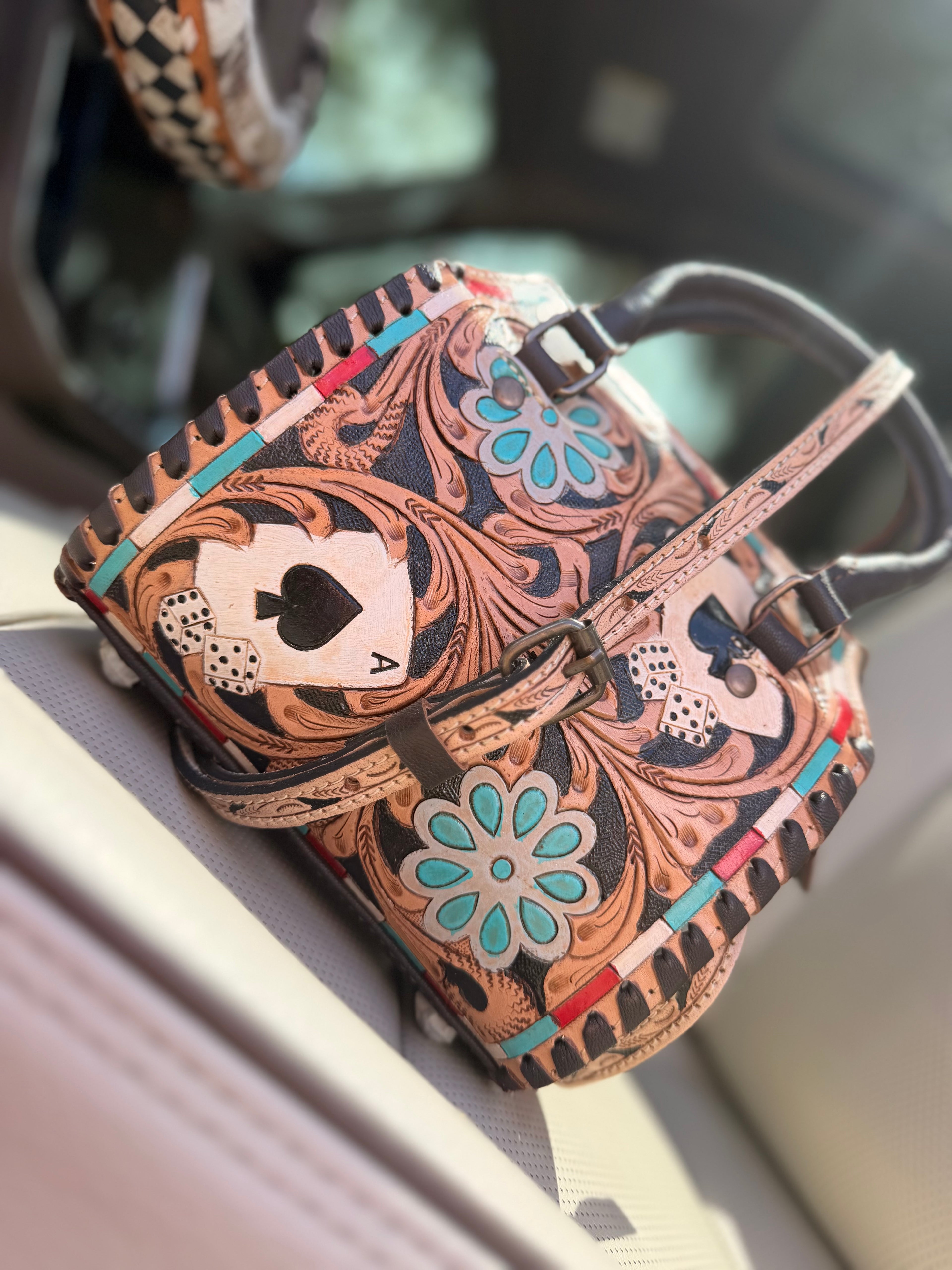 Small vintage playing cards speedy bag