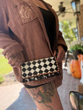 Checker wallet Clutch