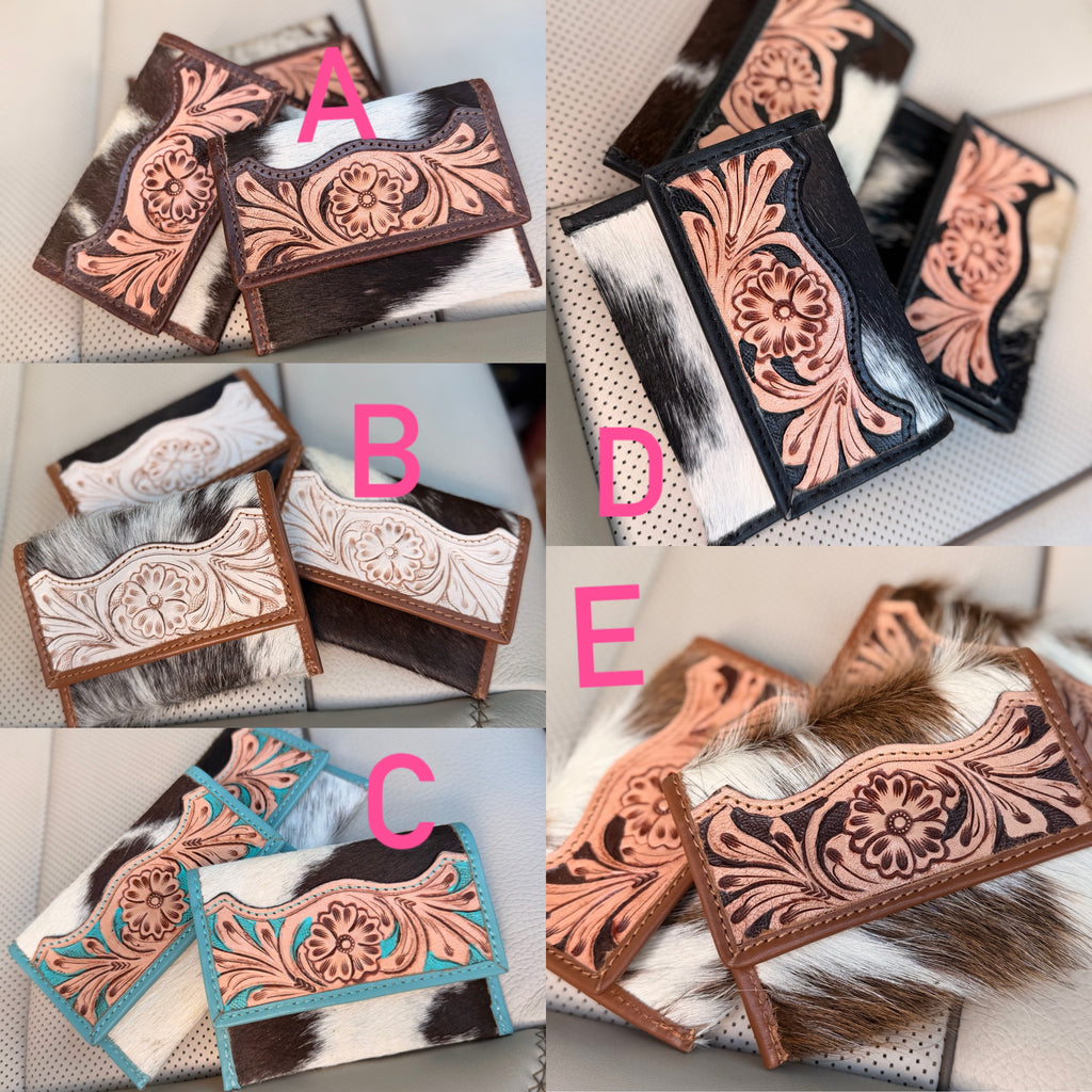 Tooled leather Card holder