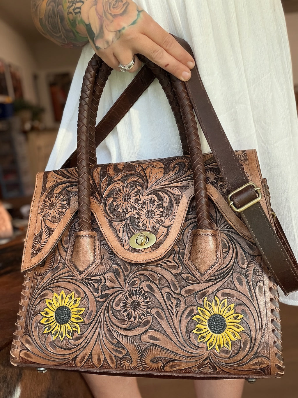 Tooled leather purse - many options