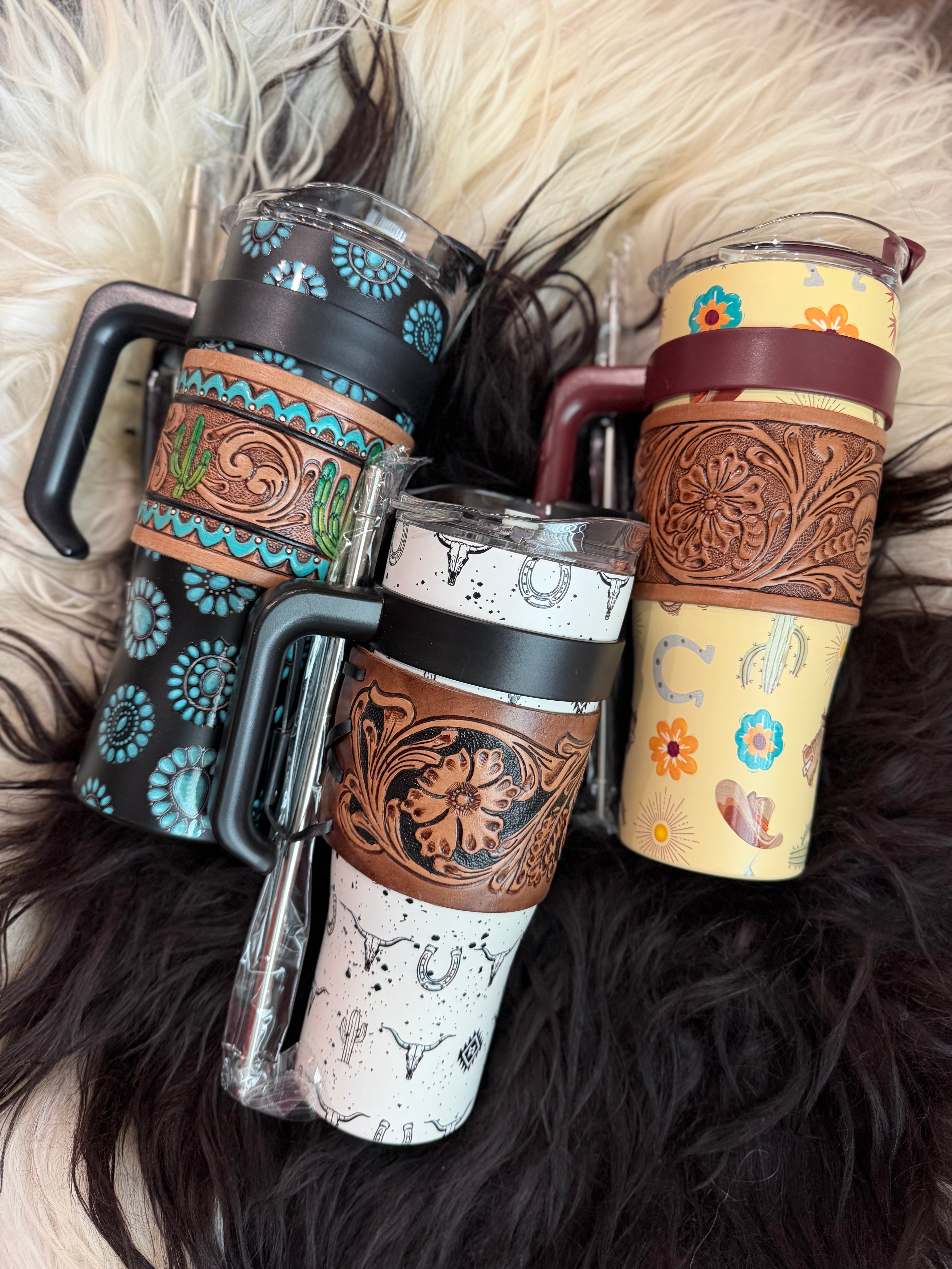 Tooled leather - Tumbler