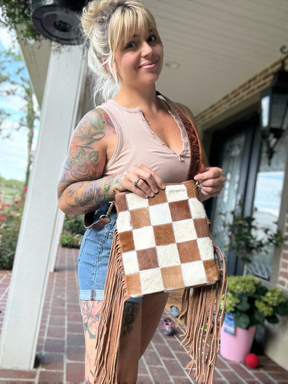 Checker crossbody