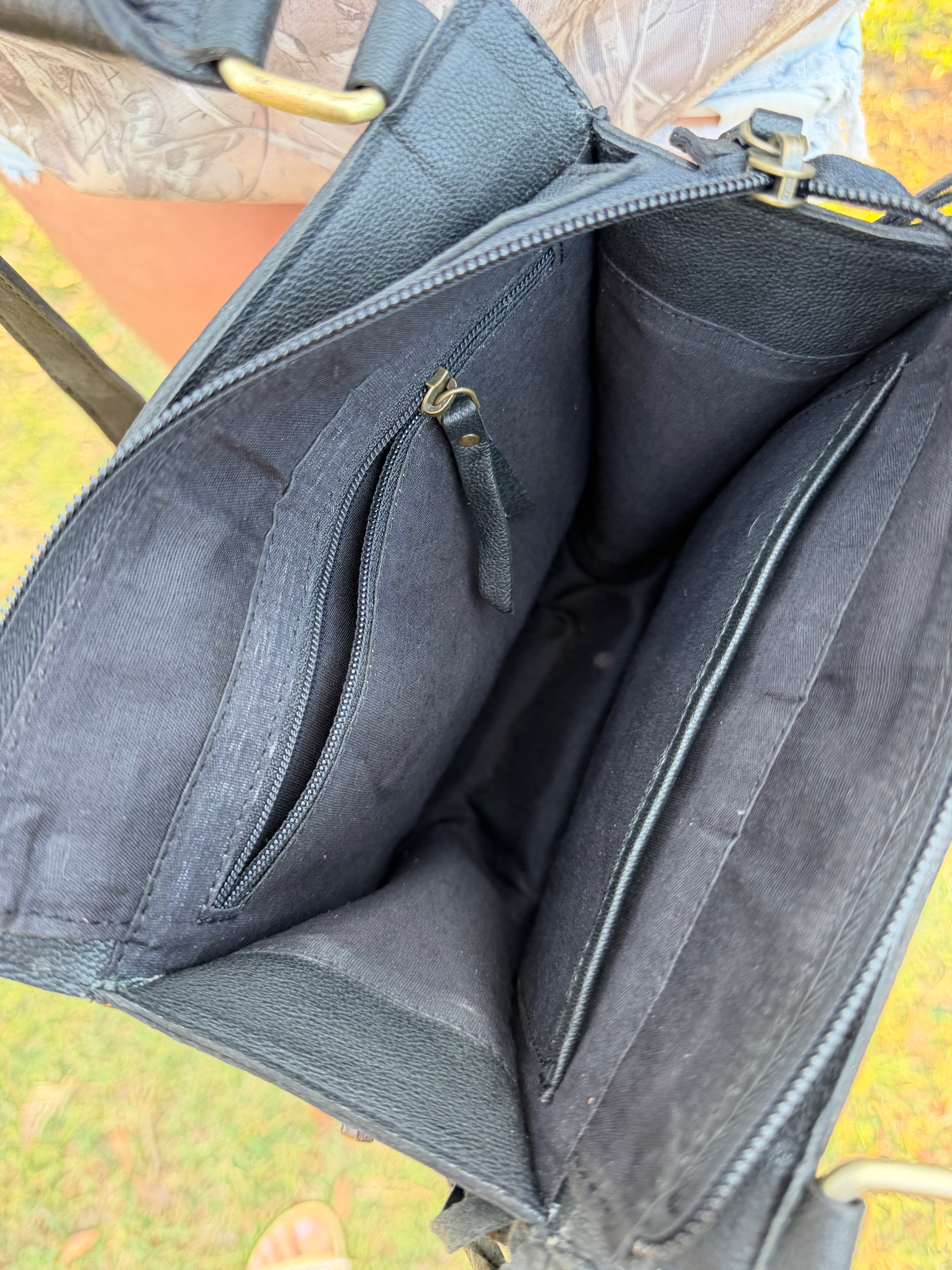 Square Checker purse with fringe