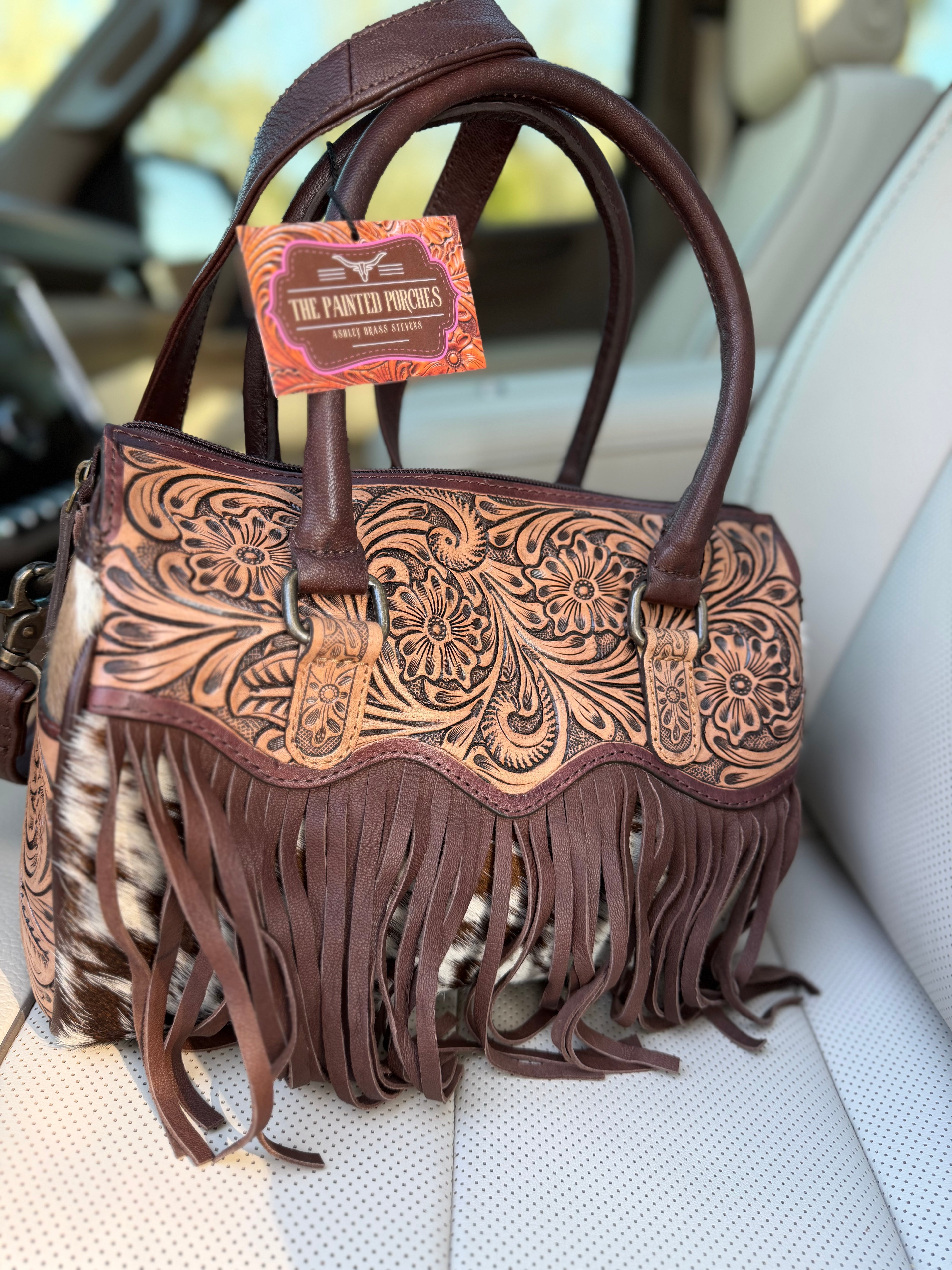 The “Maybelle” tooled fringe speedy bag - by the Painted Porches