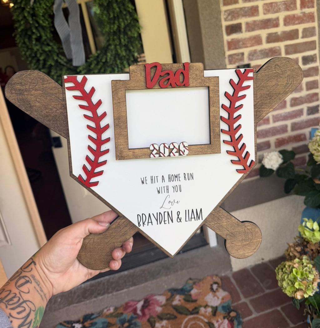 Baseball frame with bats Father’s Day