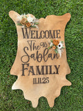 Engraved floral calf hide 37-39”